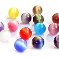 在飛比找Yahoo!奇摩拍賣優惠-天然水晶球20mm貓眼石小球迷你擺件原石打磨現代水晶工藝品