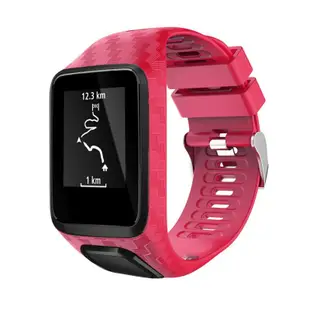 【現貨】tomtom runner2/3錶帶 tomtom智能錶帶鐳雕紋替換錶帶tomtom runner2/3矽膠腕帶