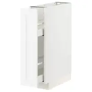 METOD / MAXIMERA base cabinet/pull-out int fittings, white Enköping/white wood effect, 20x60x80 cm