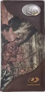 ZEP-PRO Louisville Cardinals Leather & Nylon MOSSY OAK Camo WALLET BURLAP BAG