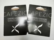 Capezio Overs Unders Seamless Bodyliner Nude Thong Women Small 2 Packs NIB
