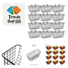 12 Pack Wire Storage Baskets Household Metal Wall-Mounted Containers Organize...