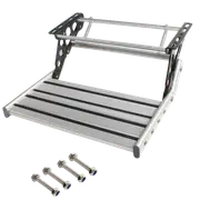 1x Single Caravan Step Pull Out Folding Aluminium Step Off Road Camper Trailer