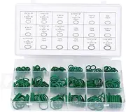 Ring Assortment, 270PCS Assorted Size Rubber Rings Set Sealing Gasket Kit Packed in a Plastic Box, for Plumbing, Automotive and Faucet, Green