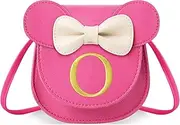 [izuzta] Toddler Purse Kids Wallets for Girls 1 2 3 4 5 6 7 8 9 Year Old Birthday Gift Cute Mini Mouse Purse Crossbody Purse, Small/Rose Bag/Glod Letter, O, O