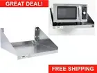 Stainless Steel Commercial Restaurant Wall Mount Microwave Shelf NSF 24" x 18"