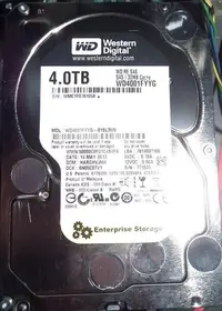 在飛比找Yahoo!奇摩拍賣優惠-有黃字 wd sas硬碟 4t hdd wd4001fyyg