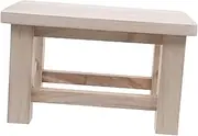 MERRYHAPY Solid Wooden Small Stool Multi Functional Foot Rest Plant Stand Smooth Surface for Comfort Elegant Design for Home Solid Construction