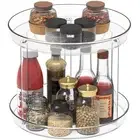 Lazy Susan Organizer 2 Tier Round Plastic Turntable Organization Storage