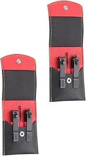 Baluue Nail Tool Set 2 Pack Nail Clippers Manicure Kit Ear Spoon Portable for Home Travel