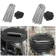 Garden Pegs U Shaped Metal Pins Heavy Duty Spikes Ground Staple with bejEy
