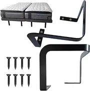 Mattress Stopper, Metal Mattress Holder for Bed Frame with 8 Screws, Sturdy Murphy Bed Kit, Strong Anti Slip Mattress Gripper for Bed Frame, Adjustable Beds, Foot of Beds