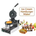Electric Waffle Maker Ice Cream Burger Press Pancake Breakfast Machine 1000W