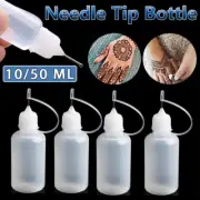 1/5/10PCS Dropper Dispenser Needle Tip Glue Bottle Clear Applicator 10/50ml