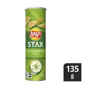 Lays Stax Sour Cream and Onion Potato Chips 135g