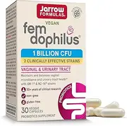 Jarrow Formulas Shelf-Stable Fem-Dophilus, 1 Billion Organisms Per Capsule, Supports Vaginal and Urinary Tract Health, 30 Capsules