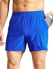 [Haimont] 5 Inch Mens Dry Fit Running Athletic Shorts with Pockets, Water Resistant Lightweight Quick Dry Gym Workout Shorts