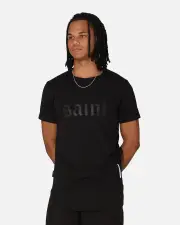 [SAINT MORTA] Saint Morta Cambronne El Duplo Ss Tee Black/black - Size 3XL 3XL Black/Black