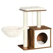 FEANDREA WoodyWonders Small Cat Tree for Kittens, Modern Cat Tower for Indoor...
