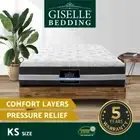 Giselle Bedding 30cm Mattress 7 Zone Pocket Spring Bed Medium Firm King Single