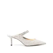 [Jimmy Choo] Jimmy Choo-Mules Neutro Argento-Donna 36.5 IT