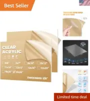 Versatile 2-Pack 1/8" Thick Plexiglass Sheets - Clear Acrylic for Laser Cutting