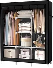 [MAGIC SELECT] Portable Fabric Wardrobe Storage Organiser - Waterproof Clothes Storage for Home, Bedroom and Living Room (150 x 170 x 45 cm)
