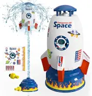 Sprinkler Rocket Launcher Outdoor Water Toys for Kids, Rocket Design Water Power
