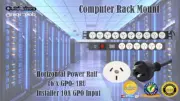 16 Way Horizontal Rack Mount Power Rail 1RU 16x 10A SAA Sockets Volt/AMP Meter