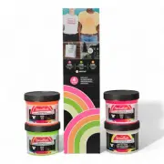 GlowBrite Neon Ink Set - Vibrant Fluorescent Screen Printing, 4 oz Jars, Pack of