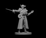 Half Orc Male Bard for D&D Dungeons and Dragons Pathfinder DND Mini