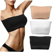 [EXAOMBLE] Strapless Wrap Bras with Removable Padding for Women Top Design Soft Breathable Stretchy for Comfort and Support