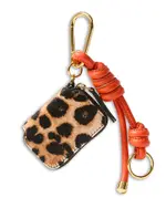 Veronica Beard Leopard Print Zip Pouch Bag Charm