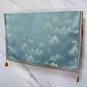 XJMXLH Chinese Decoration Tv Cover Wall-Mounted Lcd Tv Curved/Flat Universal Dustproof Tv Protective Film for Exhibition Hall(Blue,85 inch)