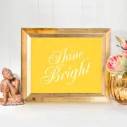 She bright yellow 10x8 nursery print kids room decor