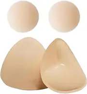 [Hanaoops] Adhesive Bra Push Up Pads Self-Adhesive Double-Sided Adhesive Pushup Nipple Cover Reusable & Washable Breast Enhancer Nipple Pads for Bikini