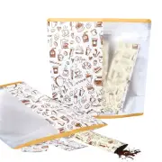 Coffee Print Empty Foil Packaging for Instant Coffee Mix Repacking Stand Up Bags