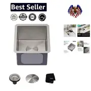 Sleek 13-Inch Undermount Kitchen Sink - Elegant Satin Finish & Rounded Corners