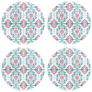 4x LVD Ceramic/Cork Placemat Trivet Tile Tray Home/Kitchen Decor Round 25cm