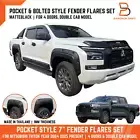 BOLTED 7" MATTEBLACK FENDER FLARE ARCH FIT MITSUBISHI TRITON UTE MV 4DR 2024-25