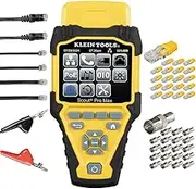 Klein Tools A-VDV501-770 Cable Tester Set, Scout Pro Max Ethernet, Coax/Video, Phone, (RJ11/RJ12/RJ45) F-Connector Cables, Test-n-Map Remotes