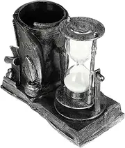 Retro Hourglass Resin Craft Clock Ornament Vintage Style Home Decor Compact Desktop Dec