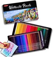 Yosogo Premium Quality 72-Piece Watercolor Pencils Set for Drawing and Coloring in Tin Box