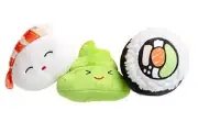 Sushi Pet Toys, Plush Squeaky Dog Toy Set, Pet Owner Sushi Bento Box Pet Toys
