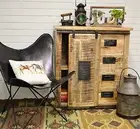 Country Timber Sideboard Cabinet Buffet Storage Retro Industrial Vintage Rustic