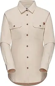 [Mammut] Women's Tamaro Undyed Longsleeve T-Shirt, Brown (Light Brown), S