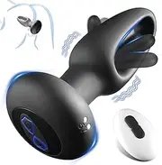 Sex Toys for Men, Anal Vibrator Prostate Massager with Cock Ring, Male Sex Toys with 3 Rotating & 10 Vibrating Modes, Butt Plug Anal Beads for Adult Couples with Remote