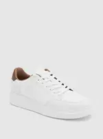 GUESS White Creve Low-Top Sneakers Size: 12