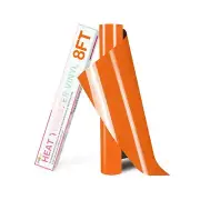 HTVRONT HTV Vinyl Rolls Heat Transfer Vinyl - 12" x 8ft Orange HTV Vinyl for ...