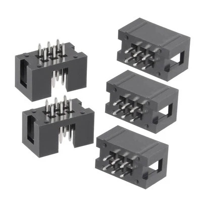 20Pcs 2.54mm Pitch 2x3-Pin 2 Row Straight Box Header Connector PCB Board Socket